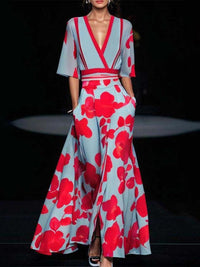 Vestido Maxi Elegante de Manga Média