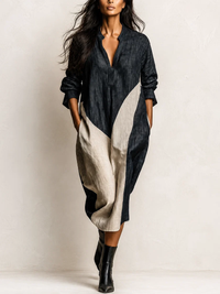 Vestido Midi Casual Comprido Preto