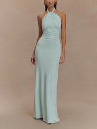 Vestido Maxi Halter Slinky - Laguna