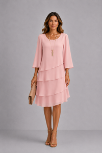 Catherine | Vestido elegante com folhos